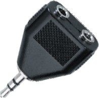 QUIK LOK AD20 адаптер-сплиттер для наушников, 2 выхода Female Stereo Mini Jack 3.5 мм х 1 вход Male Stereo Mini Jack 3.5 мм