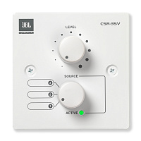 JBL CSR-3SV-WHT Настенный контроллер, 3-позиционный селектор источника и управление громкостью. Цвет белый.