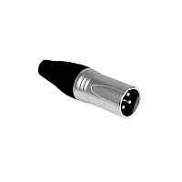 INVOTONE XLR3M500/BK разъем XLR "папа", 3Р, кабельный, корпус металл/пластик