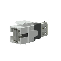 Procab VCK622/W Вставка-переходник Keystone USB 2.0 тип A (розетка) – USB 2.0 тип A (розетка), цвет белый