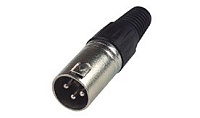 NordFolk NCX5002  кабельный разъем XLR male, хром, пластиковая крышка