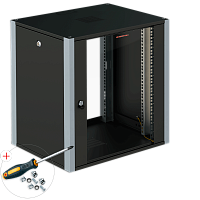 SYSMATRIX WP 6306.910 Шкаф настенный телекоммуникационный 19", 6U, 315х600х350 мм (ВхШхГ), дверь с обзорным стеклом, без задней стенки, IP20
