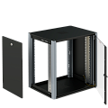 SYSMATRIX WP 6609.910 Шкаф настенный, 9U, 600x600, дверь стеклянная, цвет черный RAL9004