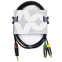 AVCLINK CABLE-923/3 Кабель аудио JACK 3.5 мм стерео - 2 х RCA, C118, ACPR, SP82GB3.5S, длина 3 метра