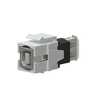 Procab VCK620/W Вставка-переходник Keystone USB 2.0 тип A (розетка) – USB 2.0 тип B (розетка), цвет белый