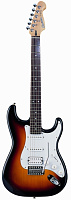 CRUZER ST-200/3TS  6-струнная электрогитара, sunburst, SHS, 1V2T, 5-поз. перекл., 22 лада, страт