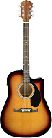 FENDER FA-125CE Dreadnought, Sunburst электроакустическая гитара, цвет санберст