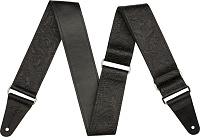 FENDER Tooled Leather Guitar Strap 2" Black гитарный ремень, кожа, цвет черный