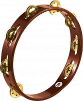 MEINL TA1B-AB  тамбурин деревянный профессиональный, без мембраны, 1 ряд джинглов (латунь), цвет африканский коричневый