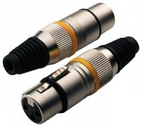 Rockcable RCL10001 M  кабельный балансный разъем XLR female, 3 контакта, металл, крышка металл