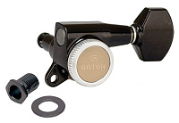 Gotoh SG381-MG-T-07-CK-(L6)  колки локовые, ручной зажим, 6 в линию, черный хром; schaller style