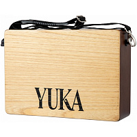YUKA LT-CAJ2-WT тревел-кахон, съемный подструнник, бас порт, тапа белый тик, корпус орех, ремень