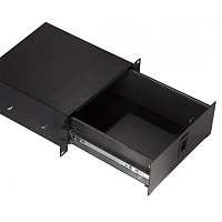 NordFolk NRB-4U выдвижной рэковый ящик 4U, глубина 370 мм, сталь, черный