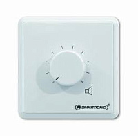 OMNITRONIC PA Volume Controller 45W Встраиваемый регулятор громкости для PA, 45 Вт, стерео, цвет белый, 4 Ом стереовход с усилителя и 4 Ом стереовыход на динамик 