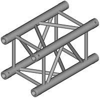 Dura Truss DT 34-150 straight Ферма квадратной конфигурации. Длина: 150 см. Труба: 50 х 2. Максимальная распределенная нагрузка: 1000 кг/м.