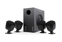 AuraSonics QUADRATE-BK настенный сабвуфер и 4 сателлита, цвет черный