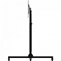 Wize TS46 Складная напольная мобильная стойка для дисплеев 32 55+, Max VESA 400х400, регулируемая высота 100-164 см, наклон +/-15°, нагрузка до 45 кг, черн.(2 места)