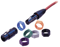 Neutrik XCR-3 кольцо для разъемов XLR серии X с площадкой для нанесения маркировки, оранжевое