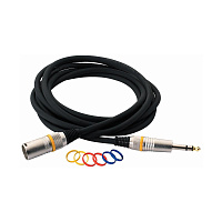 Rockcable RCL 30383 D7 M BA  Кабель XLR(M) - джек 6.3 мм стерео, длина 3 метра