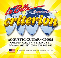 LA BELLA C500M струны для акустической гитары - Medium, бронза (013-017-026-035-046-056)