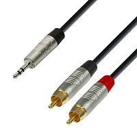 Adam Hall K4 YWCC 0600  аудиокабель 3.5 Jack stereo - 2 x RCA(M), REAN, длина 6 метров