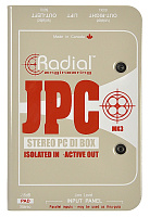 Radial JPC активный дибокс для звуковых карт и A/V, вход 2x RCA, сквозн. кан. 2x RCA, выход 2x XLR