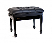 Becker PB-5PB/BL банкетка черная полированная, сиденье черная экокожа, регулировка высоты