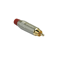 AMPHENOL ACPR-SRD  Разъем RCA, цвет серый, с красным кольцом