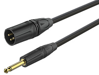ROXTONE GMXJ250/5 Кабель микрофонный, диаметр 6.5 мм, 2x0.3 кв.мм, XLR 3P male  6.3 мм mono Jack, длина 5 метров