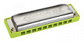 HOHNER Rocket Amp 2015/20 C (M2015016X)  губная гармоника, корпус пластик ABS ярко салатового цвета, крышки из нержавеющей стали. Доступ на 30 дней к бесплатным урокам