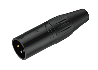 ROXTONE RX3MP-BT/50 Коробка кабельных разъемов RX3MP-BT, 50 штук, XLR папа, 3-контактные, цвет черный