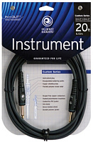 PLANET WAVES PW-G-20 кабель распаянный инструментальный, джек-джек, 6,10 м. золотой джек, двужильный