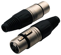 Rockcable RCL10001 P  кабельный балансный разъем XLR female, 3 контакта, металл/ крышка пластик