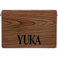 YUKA LT-CAJ1-WTBL тревел-кахон, фиксированный подструнник, тапа белый тик, корпус синий, ремень