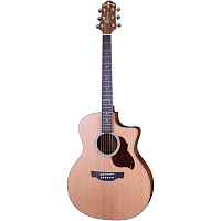CRAFTER GAE-7/NC электроакустическая гитара гранд аудиториум, топ массив кедра, цвет натуральный, чехол