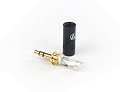 AuraSonics J35BG кабельный разъем Jack 3.5 мм TRS (стерео) штекер, позолоченные контакты, черный
