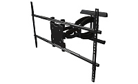 Wize Pro A65 Универсальное шарнирное настенное крепление для 37"-65"+ дисплеев, Max VESA 800x672 мм, наклон +15/-5°, поворот 50°, вращение +6/-6°, расстояние от стены 9-69 см, до 91 кг, черн.