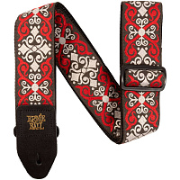 ERNIE BALL 4695  гитарный ремень Jacquard с рисунком Red Trellis