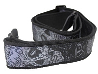 DUNLOP D38-46DS Diamonds &Skulls 2" Ремень гитарный, жаккард, рисунок "череп и кости" фон кирпичный