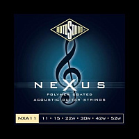 ROTOSOUND NXA11 STRINGS COATED TYPE струны для акустической гитары, с полимерным покрытием, 11-52