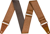 FENDER Tooled Leather Guitar Strap 2" Brown гитарный ремень, кожа, цвет коричневый