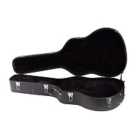 Rockcase RC10609 B/SB фигурный кейс для акустической гитары, деревянная основа, черный tolex