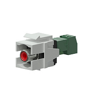 Procab VCK105P/W Вставка-переходник Keystone RCA (розетка) – клеммный блок белого цвета, 2 штуки
