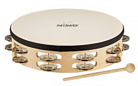 MEINL NINO26  тамбурин деревянный, 10", 2 ряда бубенцов, мембрана-пластик