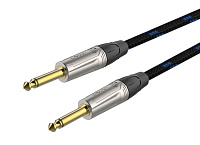 ROXTONE TGJJ300-15/5 Кабель инструментальный, цвет черно-синий, диаметр 6.5 мм, 2x6.3 мм mono Jack, длина 5 метров