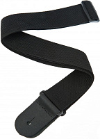PLANET WAVES PWS100 гитарный ремень без наплечника, 50мм., однотонный, черный, кожаные наконечники
