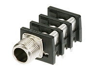 Neutrik NRJ6HM-1  Разъем Jack 1/4" панельный, стерео (балансный), без крепежной гайки, металлическая резьба, в ПП (NRJ-NUT-MN)