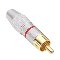Adam Hall 7620 RED  кабельный разъем RCA (тюльпан) "папа", металл