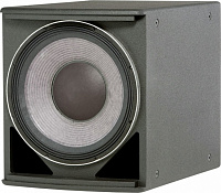 JBL ASB6115-WRХ компактный мощный сабвуфер, бас-рефлекс, 15"  2265H-1, 8Ом, AES program 1600Вт, 97дБ/1Вт/1м, 32-1000Гц, SPL max 129дБ. 16 встроенных точек подвеса М10, стальная перфорированная сетка с наклеенным изнутри вспененным полимером, покрытие стру