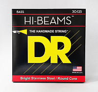 DR MR6-30 струны для 6-струнной бас-гитары, калибр 30-125, серия HI-BEAM™, обмотка нержавеющая сталь, покрытия нет